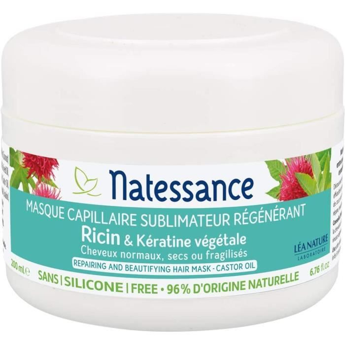 Masque Capillaire Professionnel Kerargan à L'huile De Ricin Et Kératine - 75 Ml - Pour Cheveux Secs Et Abîmés - Sans Sulfate, Sans Huile Minérale - Neuf