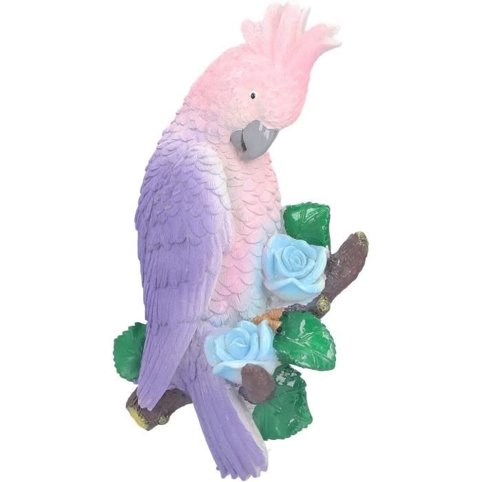 Figurines Oiseaux En Résine - Lot De 4 - Déco Jardin Extérieur Résistante Aux Intempéries