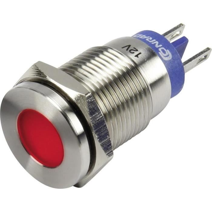 Voyant de signalisation LED GQ16F-D/R/12V/N rouge 12 V 1 pc(s)