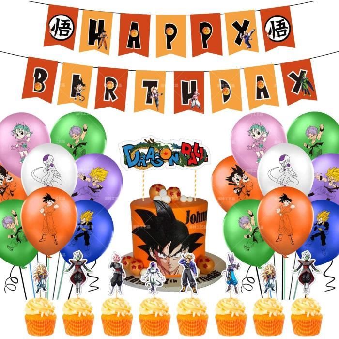Fournitures De Fete D Anniversaire Dragon Ball Z Les Decorations De Dragon Ball Comprennent Des Gateaux Des Decorations Pour Cupca Cdiscount Maison