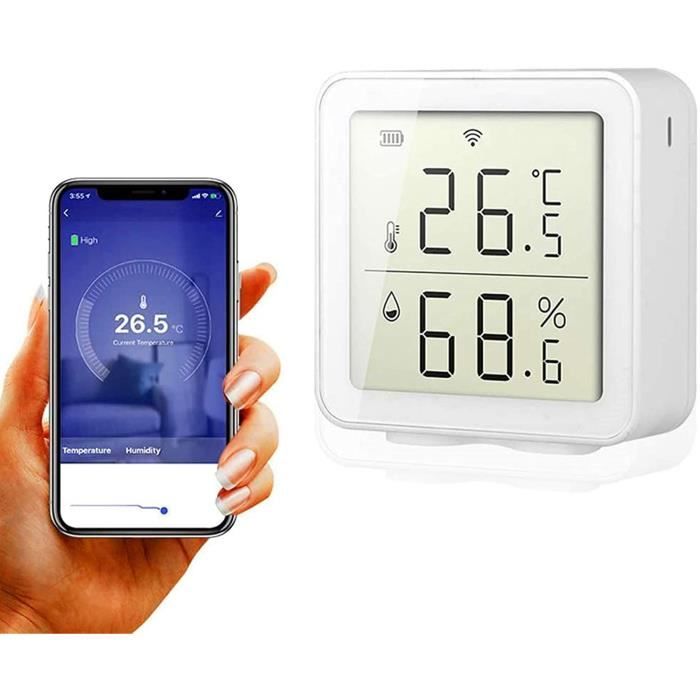 Tuya – capteur de température et d'humidité wi-fi pour maison connectée,  thermomètre et hygromètre, compatible avec Alexa et Google Assistant