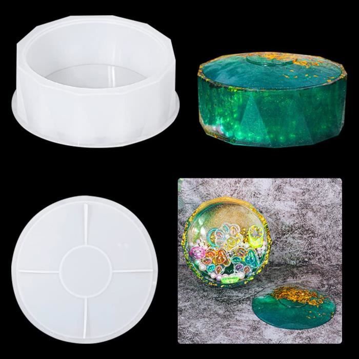 Boîte de rangement 3D en forme de tortue en silicone avec couvercle - Moule en résine époxy - Boîte de rangement pour bijoux - Décoration de bureau