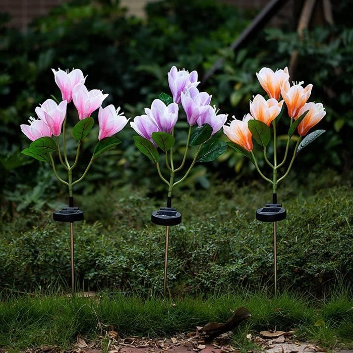 Hqynss Lampes Solaires Papillons Extérieur Lot De 2 - Lumières Colorées Jardin Étanché IP44