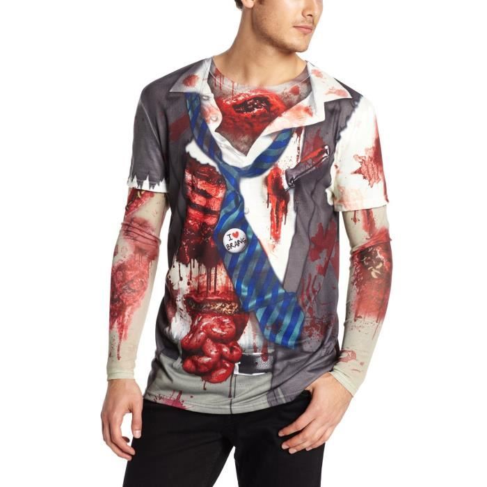Halloween Chemise Tee Shirt Zombie Photoréaliste Taille L Recto Verso -  Cdiscount Jeux - Jouets