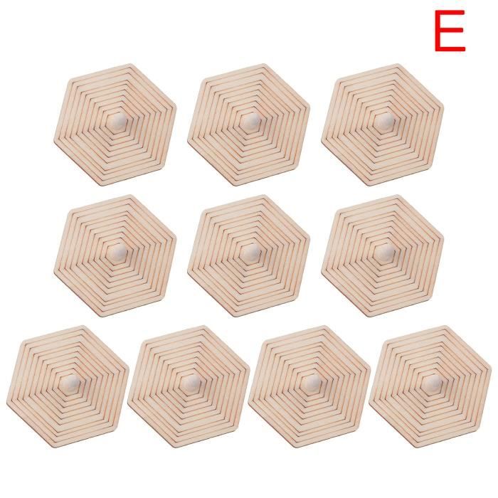 Prebarfun Kit DIY 10 Toupies En Bois à Colorier - Avec Pigments Et Autocollants Diamant - Activité Manuelle Enfants Anniversaire