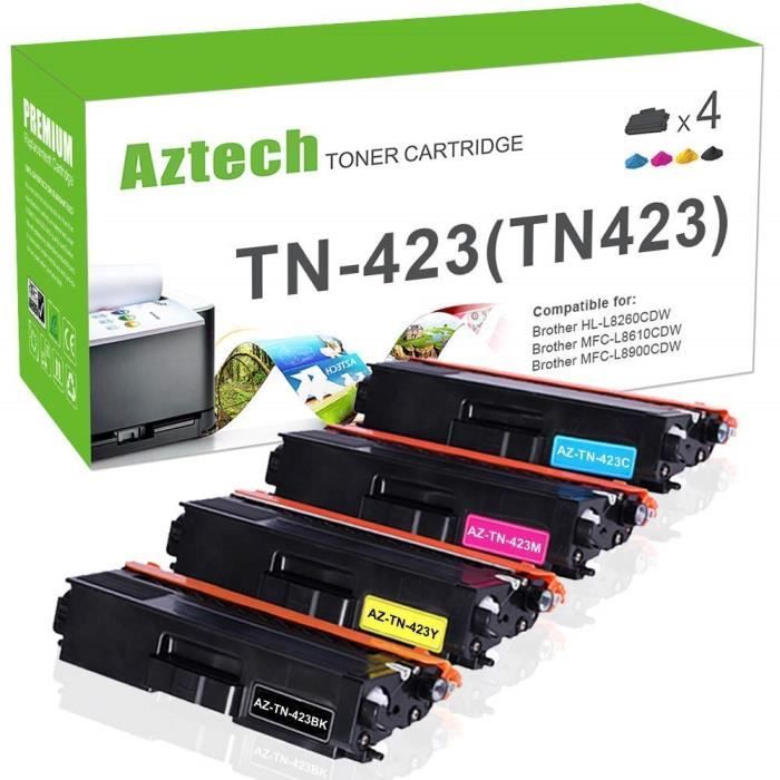 Lot de 4 Cartouche de toner pour Brother TN247 compatible avec Brother  MFC-L3770CDW HL-L3210CW - Cdiscount Informatique
