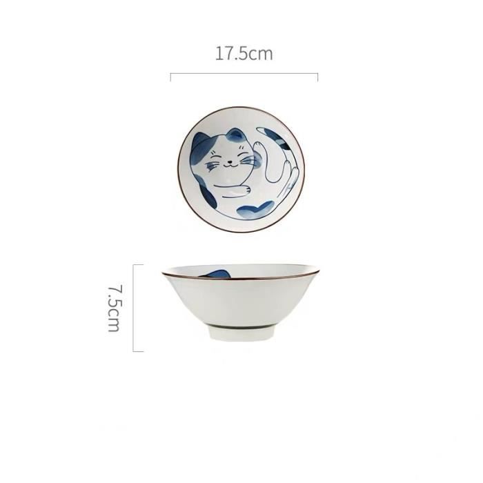 Assiette Céramique Bleue Et Blanche - Style Vintage Pour Steak, Dessert - 5