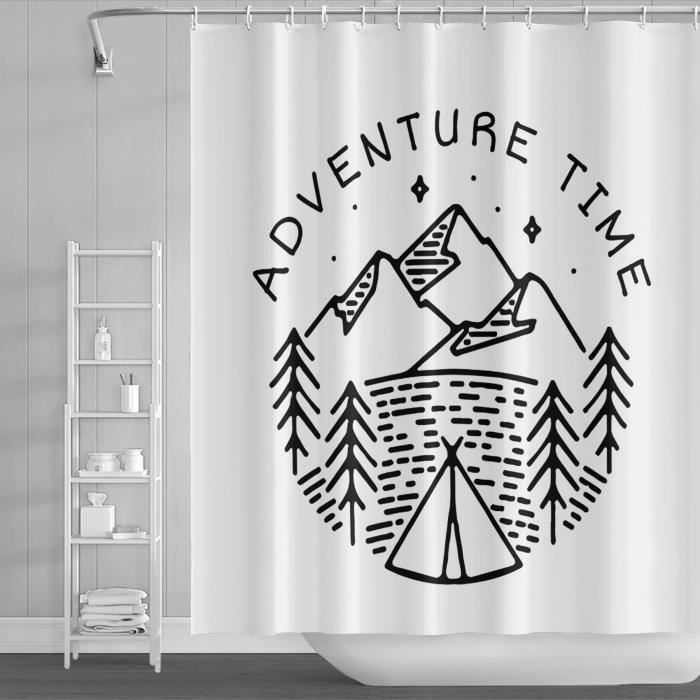 W150xH180cm - Rideau de douche de camping car, imperméable, camping car  imprimé, montagnes, tissu en Polyeste - Cdiscount Maison