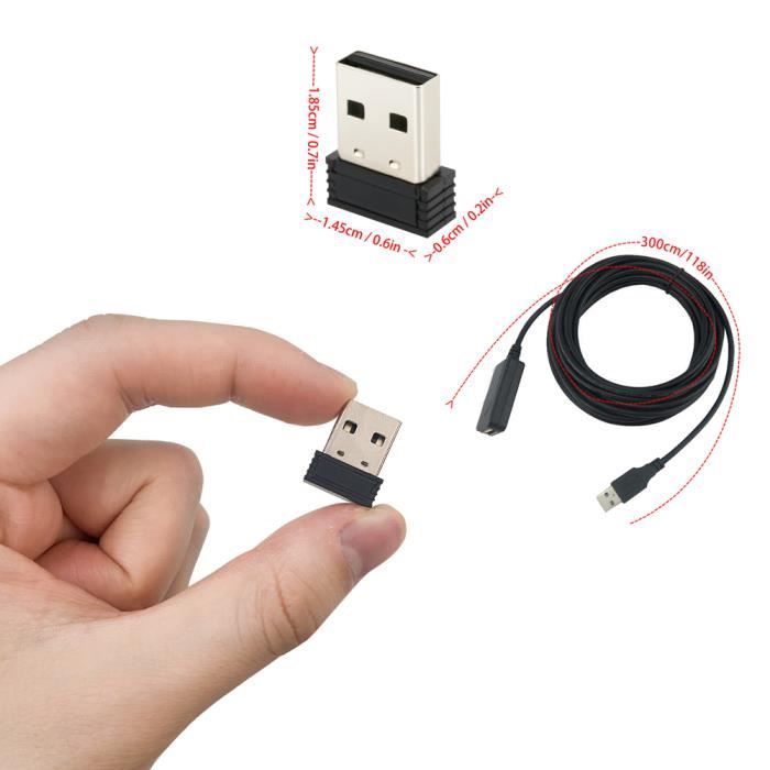 Clé USB ANT+ Dongle Récepteur - Pour Windows 10/11 - Transfert Données Cyclisme Indoor - Compatible Capteurs Cadence, Vitesse, Puissance