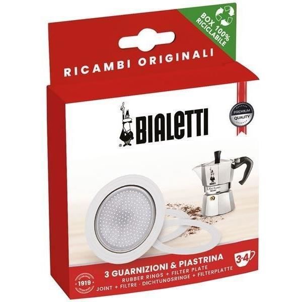 Joints Cafetière Italienne 12 Tasses - Lot 4 Joints Caoutchouc Plat Blanc 9,2x7,5cm Remplacement
