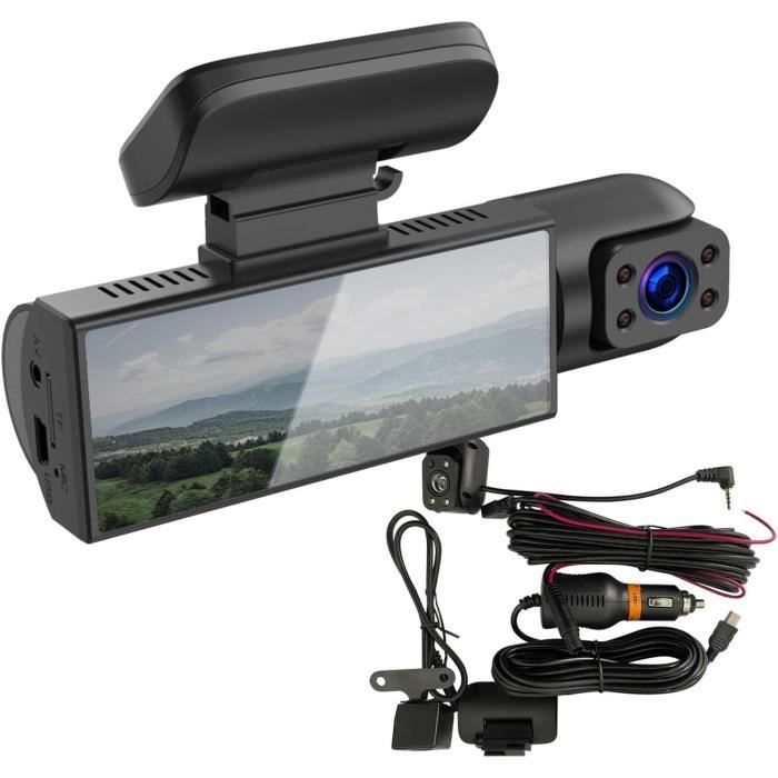 Dual Dash Cam Caméra de Tableau de Bord Avant et Intérieure 1080P pour