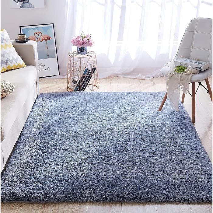 Canapé Natte, Tapis Shaggy Longues, Lavable En Machine Antidérapant, Pour Chambre À Coucher