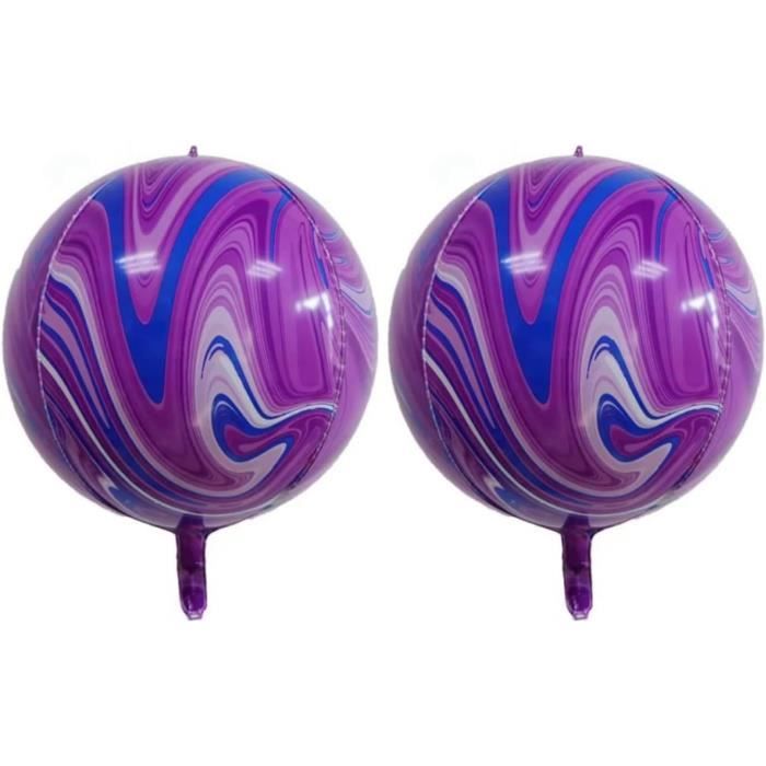 Lot De 9 Ballons Disco Aluminium 22 Pouces (55.9cm) - Effet Miroir 4D Multicolore - Pour Fête, Mariage, Anniversaire - 5