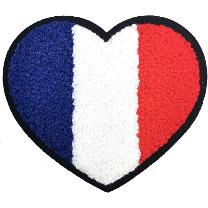 Patch brodé pomme rouge, écusson thermocollant 6,2 cm