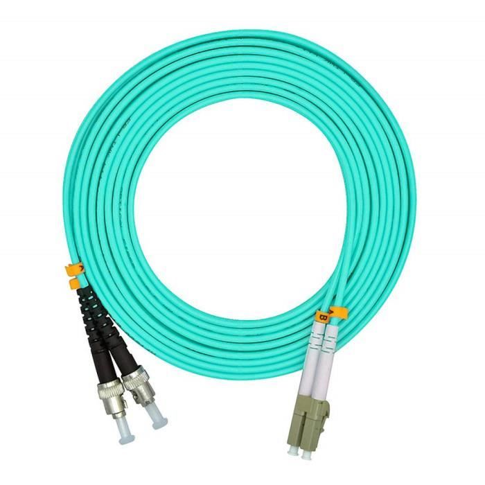 Câble Fibre Optique Multimode LC à LC  UPC  OM4 De 3m Avec Languettes Push Pull 50 125 Im Reseaux 100g Insensible La Courbure Faible Perte Dinsertion Cordon De Raccordement Fibre Lszh P 5933790