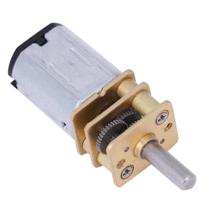 Moteur à Engrenages CC 6V 200 Tr/min Haute Torsion - Réducteur Faible Bruit Arbre M4 55mm