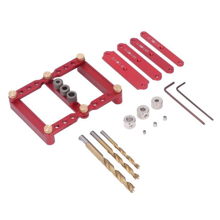 TsoLay Localisateur De Forets Pour Bois - Kit Précis Avec Forets 6/8/10mm En Aluminium 6061