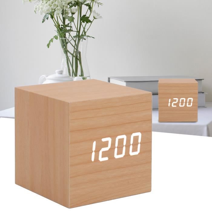 Réveil Numérique Avec écran RGB Et Veilleuse - Double Alarme, Luminosité Auto, Charge USB, Pour Chambre - 9