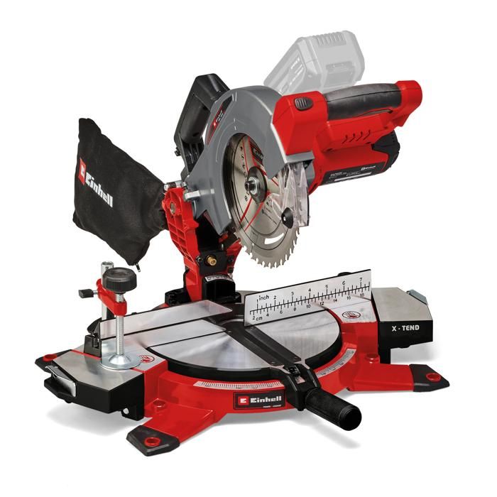 Einhell Scie à onglet sans fil TE MS 18210 Li Solo Power X Change 18V Lame 210 x 30 mm Livré sans Batterie ni Chargeur