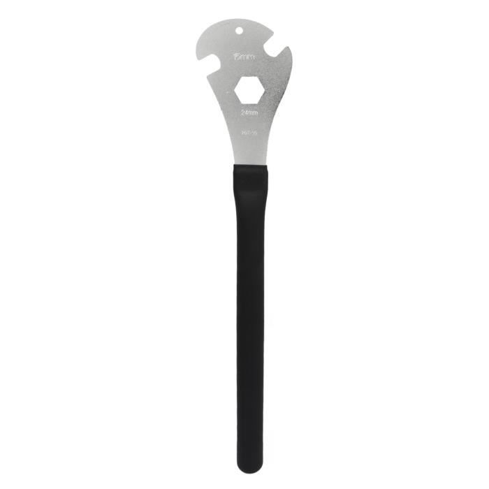 Clé à Pédale Double Face Lumintrail 17, 16, 15 Mm - Pour Vélo - Acier Noir