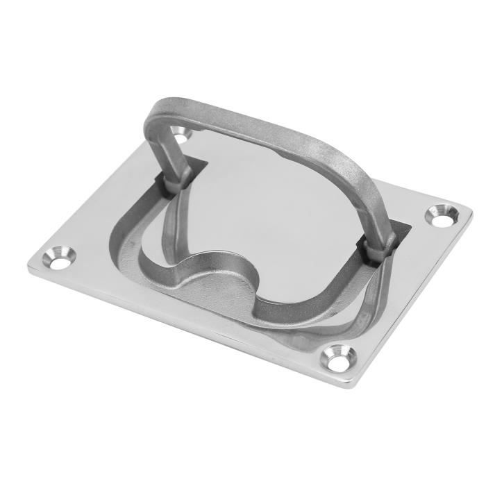 Trappe Marine Encastrée En Laiton 62x44 Mm – Poignée Anneau De Levage, Anti-corrosion Et Finition Miroir