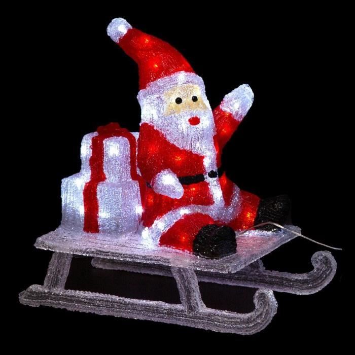 Père Noël lumineux solaire 50cm - Lumineo