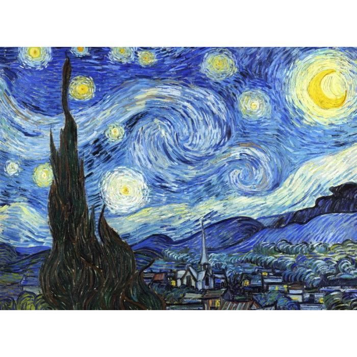 Tableau La Nuit étoilée Vincent van Gogh 75 x 55 cm