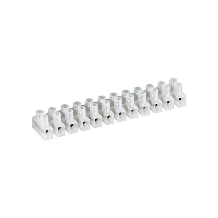 Jeu de société - FIXPOINT - Dominos en ligne Double Vis 6 mm² - Blanc - 12 pièces - Mixte