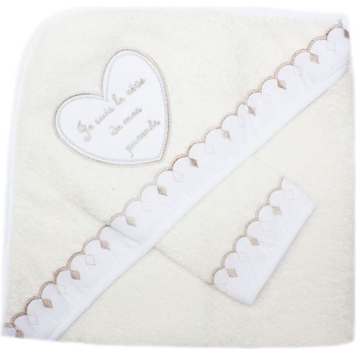 Cape de bain bébé avec gant \