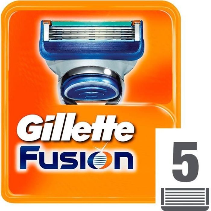 Lames de rasoir x5 Gillette Fusion