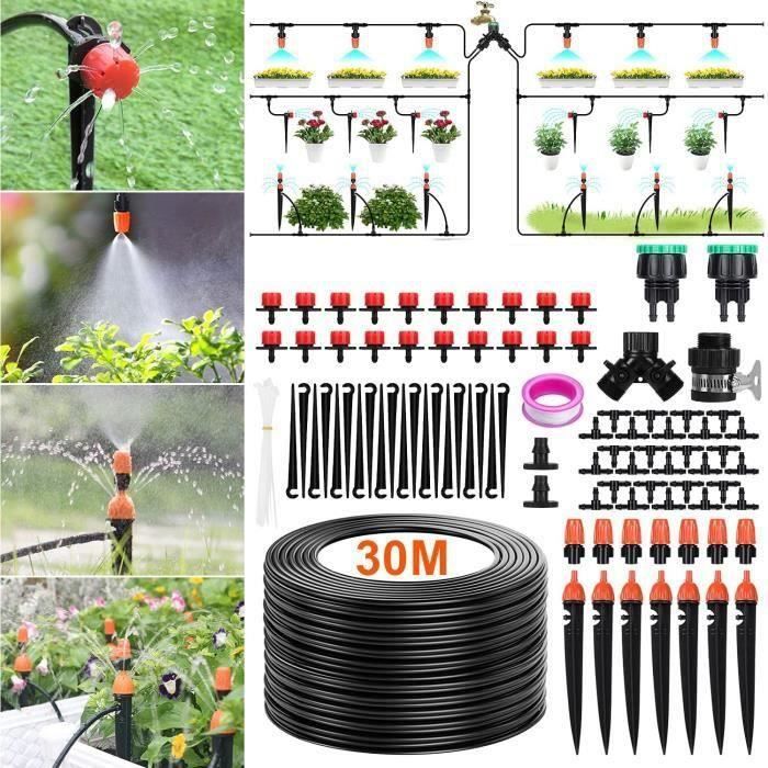 XiaoLD-Kit Complet dArrosage Automatique Goutte à Goutte Brumisateur Irrigation Pour Potager Pelouse Jardin-30M