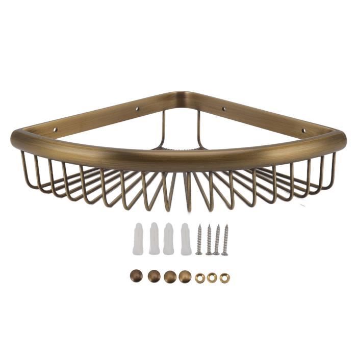 Étagère De Douche D'Angle En Laiton – 2 Niveaux, Rose Gold – Pour Salle De Bain Et Cuisine