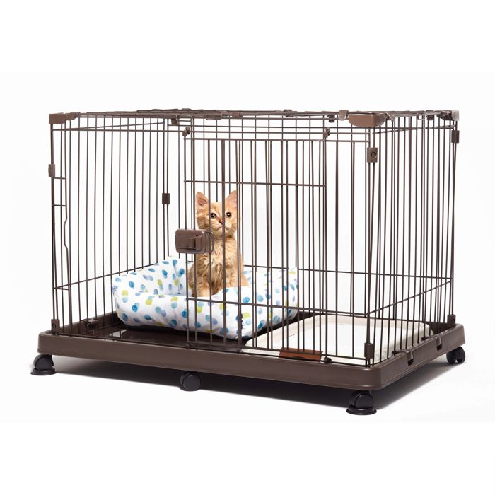 Comparer les prix de Iris Ohyama, Parc, Cage, Enclos, Chenil, Niche pour chien, L93 x P63 x H64.5 cm, STS-600TY, Marron