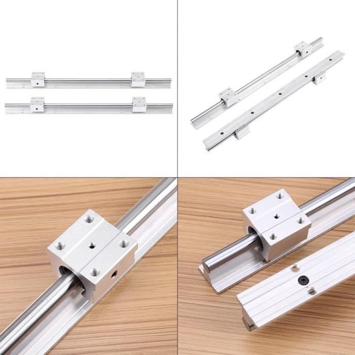Colliers D’arrêt Pour Rail Linéaire SBR12 – 4 Pièces En Alliage D'aluminium – Butée Anti-collision Pour CNC, DIY Et Machines-outils