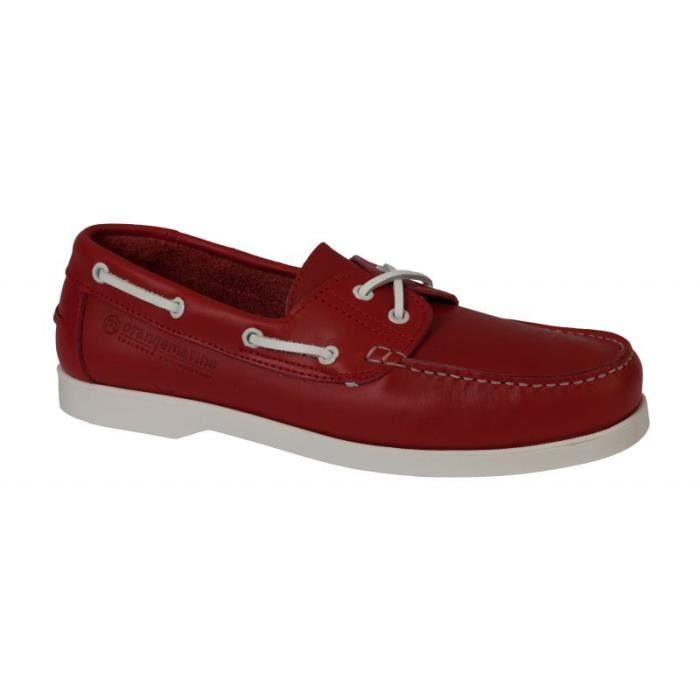 chaussure bateau rouge