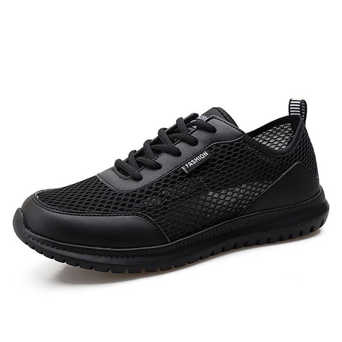 Baskets Homme Été Chaussures Maille Homme Sneakers Gande Taille 38-48 Noir  - Cdiscount Chaussures