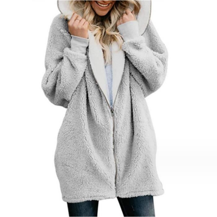Sweat capuche sherpa femme deals