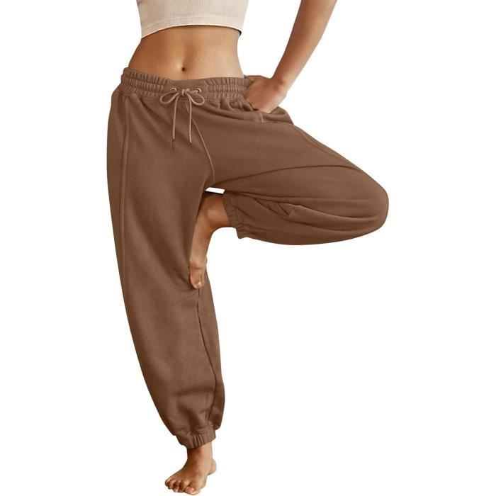 Moon Wood Pantalon Jogging Femme Grande Taille Coton Stretch