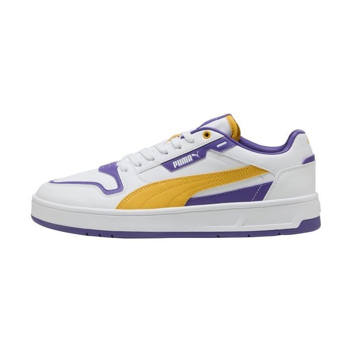 Puma Basket à Lacets Puma Court Classic Street - Blanc - Jaune - Violet
