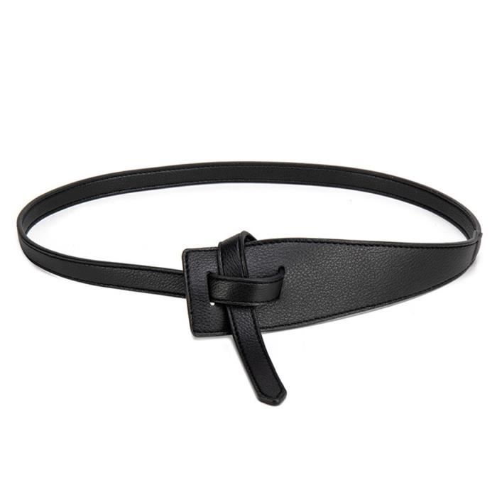 Ceinture En Cuir Sans Boucle Pour Femme Ceinture Sans Boucle Pour Pantalon En Jean Noir Noir Noir Cdiscount Pret A Porter