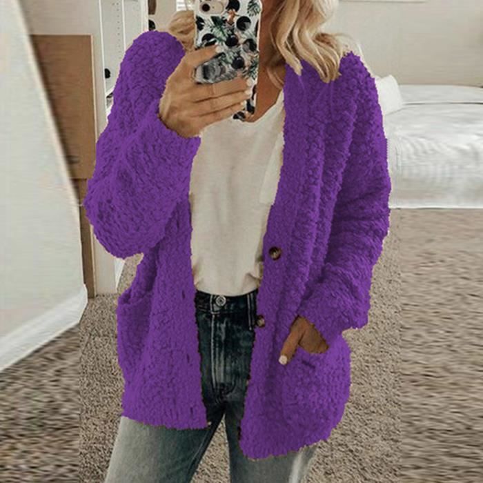 manteau violet femme grande taille