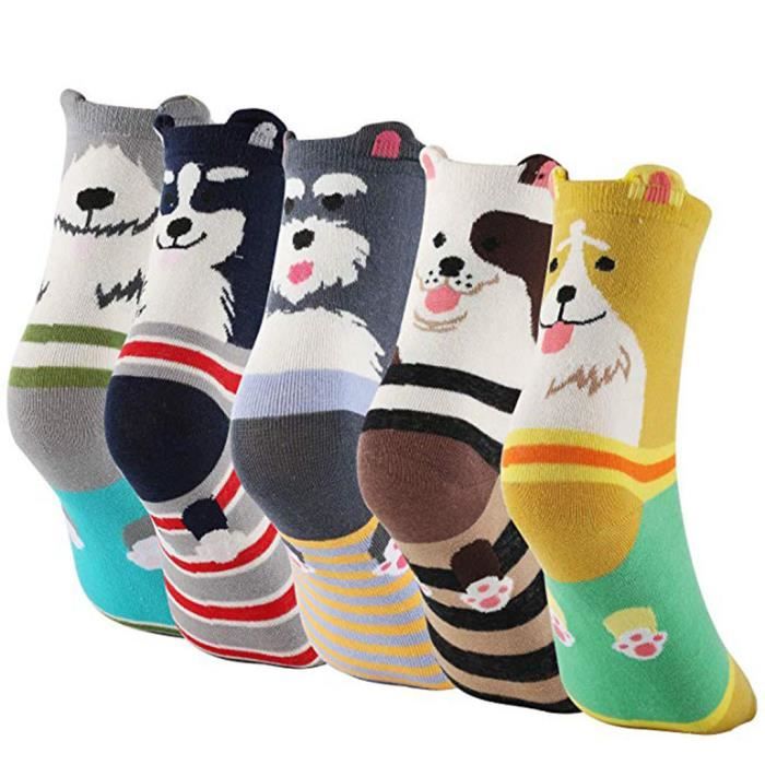 Chaussettes ABS Antidérapantes StyleBREAKER - Motif Animalier (zèbre/vache) - Taille Unique 35-42 - Doublure Polaire Chaude - 6