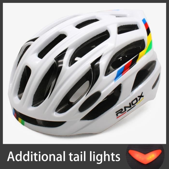 Casque de Vélo Adulte Hommes Femmes Casque de Vélo avec Lumière Led Arrière pour Navette Urbaine Casque de Sécurité Ajustable Casque de Route Montagne Moyen Noir (2 Pack