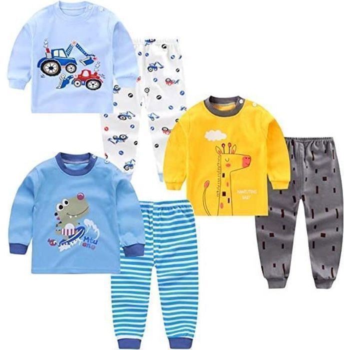 3set Pack Impression De Dessin Anime Bebe Garcons Coton Pyjama Bebe Coton Pyjama Four Seasons Sous Vetements Ensembles Enfants Bleu Cdiscount Pret A Porter