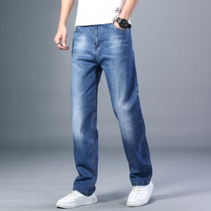 Jeans Alexander McQueen Peints Blanc Cassé & Bleu - Taille 42/6, Occasion Très Bon État