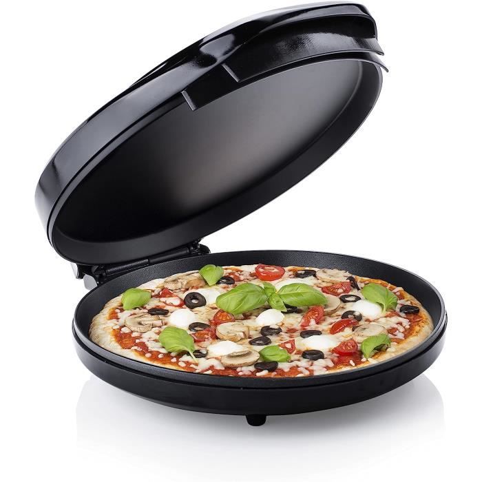 Four à pizza,1 450 W Tristar PZ-2881 – Thermostat réglable - Diamètre de surface de cuisson : 30 cm, revêtement antiadhésif,voyants