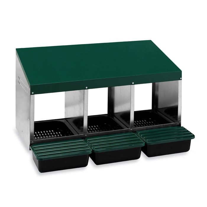 Comparer les prix de Nid Pondoir 3 Compartiments Avec Cuvettes