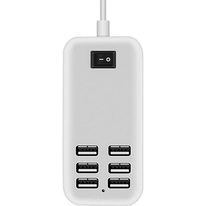 Adaptateur secteur USB 20W Station de charge USB 6 ports Charge 