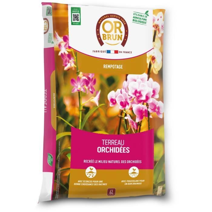 Terreau orchidées OR OBRTORC6U Favorise la croissance
