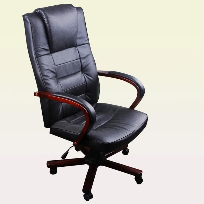 Fauteuil De Bureau En Cuir Fauteuil Gamer Melange Et Bois Fauteuil Relax Fauteuil Relaxation Massage Achat Vente Chaise De Bureau Cdiscount